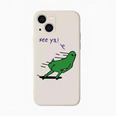 iPhone 16 Pro Max Case - Silicone Alien Pattern 5.5″ White